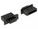 Protectie impotriva prafului pentru conector Displayport mama cu prindere Negru set 10 buc, Delock 64025