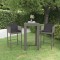 vidaXL Set mobilier bar de grădină, cu perne, 3 piese, gri, poliratan 3094779