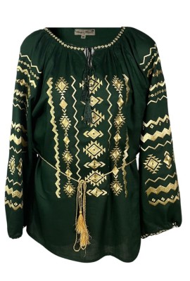 Bluza tip ie dama B24C, verde/auriu, marime 2XL foto