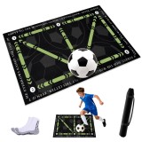 Sală de antrenament fotbal 90x60cm antiderapantă cu absorbție de șoc, cu șosete cu priză &ndash; Verde