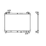 Radiator racire Suzuki Grand Vitara (Jt), 10.2005-, Motorizare 1, 6 78kw Benzina, tip climatizare Cu/fara AC, cutie Manuala, tip Denso, diametru intr, SRLine