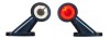 Lampa Gabarit LED Brat Oblic 45&deg; WAS W21.7s 417bcL, 12-24V, Alba/Rosie, Angel Eyes, Impermeabila E20