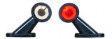 Lampa Gabarit LED Brat Oblic 45&deg; WAS W21.7s 417bcL, 12-24V, Alba/Rosie, Angel Eyes, Impermeabila E20