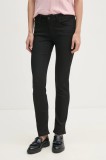 Pepe Jeans jeansi SLIM JEANS LW NEW BROOKE femei, culoarea negru, PL204737XM7