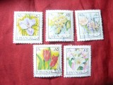 Serie mica Liban 1973 - Flori , 5 valori stampilate, Stampilat