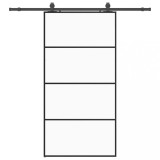 Cumpara ieftin Usa glisanta cu set de feronerie neagra 102,5x205 cm Sticla ESG