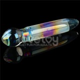 Dildo Sticla Twilight Gleam Glass Dildo- Prism Glass, Transparent, 18 cm, Lovetoy