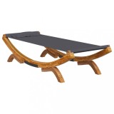 Cumpara ieftin Pat de exterior, antracit, 100x188,5x44 cm, lemn masiv curbat