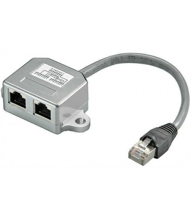 Distribuitor RJ45 la 2x RJ45 mama Goobay