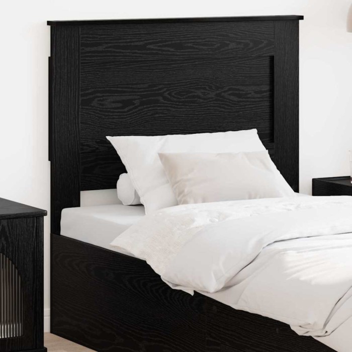 vidaXL Tăblie cap cu headboard Stejar Negru 75 cm Lemn compozit 887498