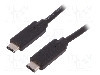 Cablu din ambele par&amp;amp;#355;i, USB C mufa, USB 3.1, lungime 1m, {{Culoare izola&amp;amp;#355;ie}}, QOLTEC - 50501 foto