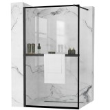 Paravan de duș Rea Bler 90 cu raft și cuier Evo