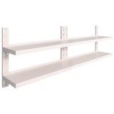 Cumpara ieftin Rafturi suspendate 2 niveluri 2 buc. 240x30 cm otel inoxidabil