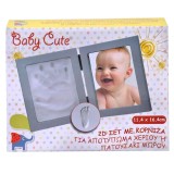 Rama Foto din Lemn pentru Bebelusi cu Amprenta 11.4x16.4cm, Oem