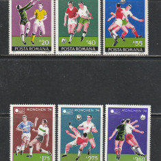 Romania 1974 - #851 Campionatul Mondial de Fotbal Munchen 6v MNH