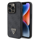 Cumpara ieftin Husa Guess PU 4G Strass Triangle Metal Logo pentru iPhone 15 Pro Black