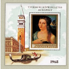 Ungaria 1968 - Pictura (IV), arta, colita neuzata