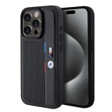 BMW - Hardcase Perforated Tricolor Line (BMHCP15X23PUPVK) - iPhone 15 Pro Max - Black