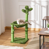 Cumpara ieftin PawHut centru de activitati pisici, cactus, 40x40x96cm, verde