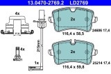 ATE 13.0470-2769.2 ATE Ceramic set placute frana,frana disc