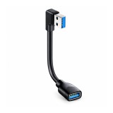 Cablu Prelungitor USB 3.0 USB-A Tata la USB-A Mama, Unghi 90&deg; Dreapta, 5 Gbps 30 cm