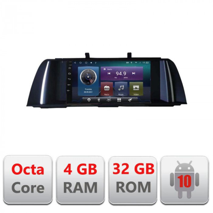 Navigatie dedicata Seria 5 F10 2010-2012 CIC Octa Core cu Android Radio Bluetooth Internet GPS WIFI 4+32GB 4+32 Kit-f10-cic+EDT CarStore Technology