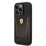 Cumpara ieftin Husa Cover Ferrari Hard Carbon PU pentru iPhone 14 Pro Black