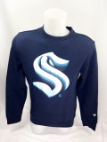 Seattle Kraken hanorac de bărbați Chrome Graphic Crew Sweatshirt Maritime Blue - M