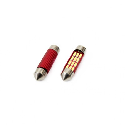Set becuri auto cu led canbus sofit compatibil c5w 12 smd 39mm alb 12/24v, destinat competitiilor auto sau off-road foto