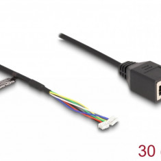 Cablu RJ45 Cat. 5e la pin header 1.25mm 4 pini + pin header 1.25 mm 6 pini 30cm, Delock 88007