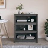 VidaXL Bibliotecă, gri, 80x35x97 cm, lemn masiv de pin 821681