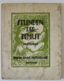 STUNDEN DER DEMUT ( ORE DE SMERENIE ) , DICHTUNGEN ( POEZII ) von DUSZA CZARA - ROSENKRANZ , LINOGRAVURI ORIGINALE de EUGEN STEC , 1933 , EXEMPLAR 3