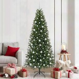VidaXL Brad de Crăciun artificial cu 300 LED Verde 210 cm PE și PVC 3397370