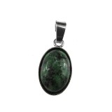 Pandantiv argint cu rubin zoisit 14x10 MM
