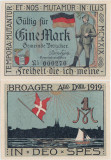 1919, 1 Mark (Grabowski &amp; Mehl 188.1a-2/2) - Germania (Danemarca) - stare UNC