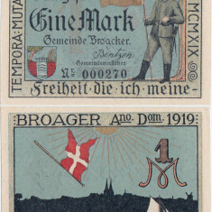 1919, 1 Mark (Grabowski & Mehl 188.1a-2/2) - Germania (Danemarca) - stare UNC