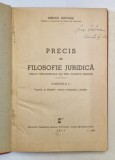 PRECIS DE FILOSOFIE JURIDICA de MIRCEA DJUVARA, FASCICULA I , 1941