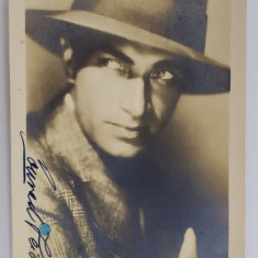 CONRAD VEIT (1893 -1943 ) ACTOR GERMANO - BRITANIC DE FILM , FOTOGRAFIE CU AUTOGRAF , PERIOADA INTERBELICA