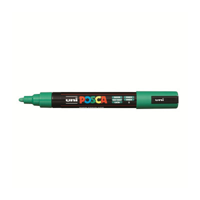 Marker universal UNI PC-5M Posca, 1.8-2.5 mm, verde inchis foto