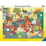 Cumpara ieftin Ravensburger - Puzzle tip rama haosul pisicilor 30 piese