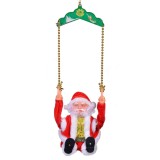 Figurină Interactivă Crăciun, Model Moș Crăciun, Lungime 9 cm, &Icirc;nălțime 13 cm, Sunete Melodii de Crăciun, Funcționează Cu 3 Baterii AA