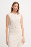 OUI vestă cu l&acirc;nă culoarea bej, light, 86170