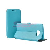 Husa Flip Cover Samsung Galaxy Note 5, Piele, Stand, Magnet, Turcoaz