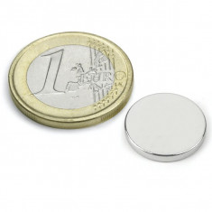 Magnet neodim disc Ø15&#215;2 mm, putere 1,9 kg, N40