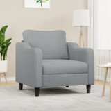 VidaXL Fotoliu canapea, gri deschis, 60 cm, material textil 359343