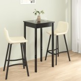 Cumpara ieftin Masă de bar din MDF, negru, 55 x 55 x 107 cm