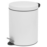Cos de gunoi cu pedala, capacitate 5 litri, alb, PowerX