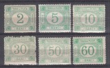 ROMANIA 1902 TAXE DE PLATA EMISIUNEA a VIII-a GUMA ORIGINALA SERIE STARE MNH/SARNIERA VALORILE 5BANI 10BANI 30BANI 60 BANI SANT MNH