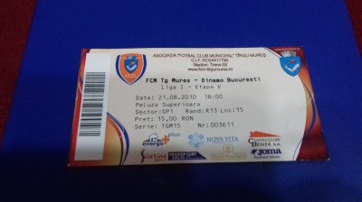 bilet FCM Tg. Mures - Dinamo foto