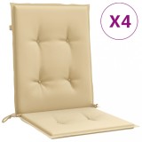 Cumpara ieftin Perne scaun cu spatar mic, 4 buc. melanj bej 100x50x4 cm textil